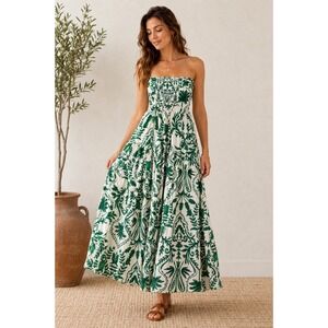 band of the free green strapless dress Band Of The Free | Dresses | Band Of The Free New Green Strapless Maxi Dress
